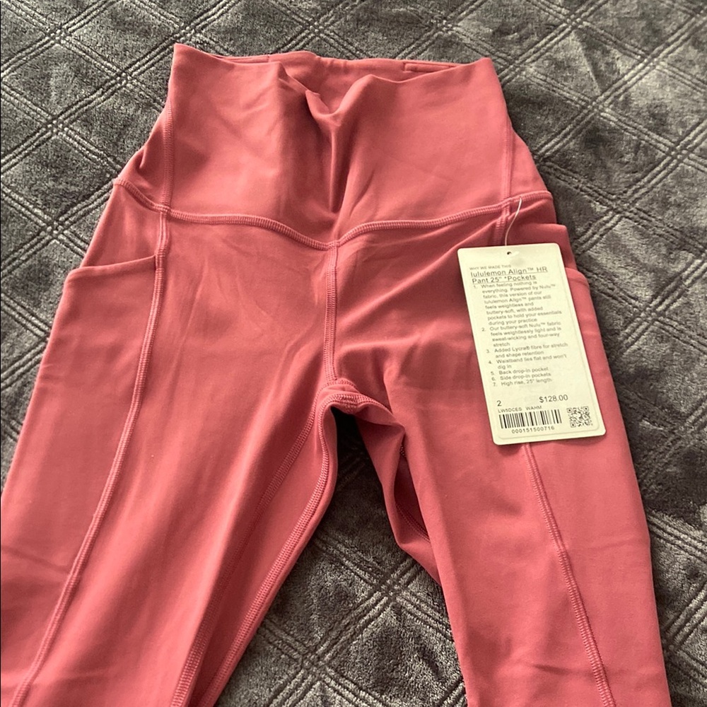 Women’s  lululemon Align leggings/ never worn/ no flaws/ mauve color